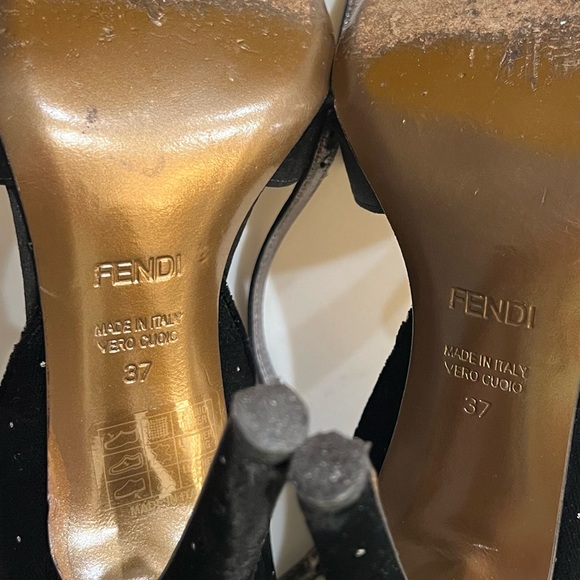 Stiletto with rhinestones, Velvet - Picture 2 of 7